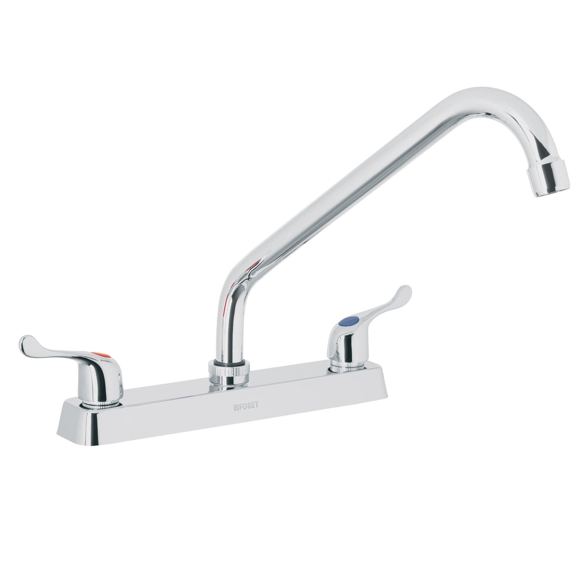 Mezcladora 8" fregadero cromo cuello largo palanca BASIC