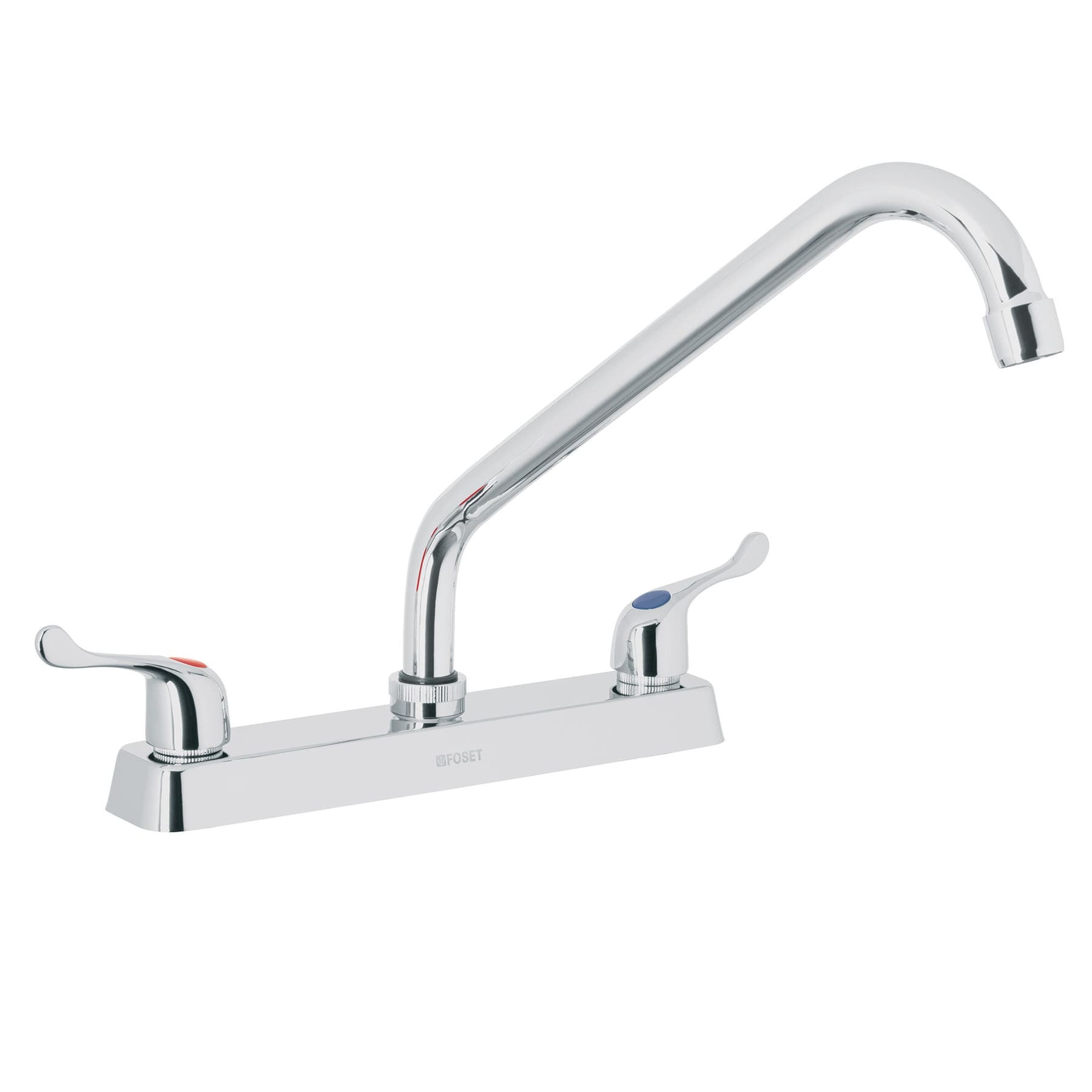 Mezcladora 8" fregadero cromo cuello largo palanca BASIC