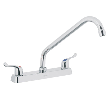 Mezcladora 8" fregadero cromo cuello largo palanca BASIC