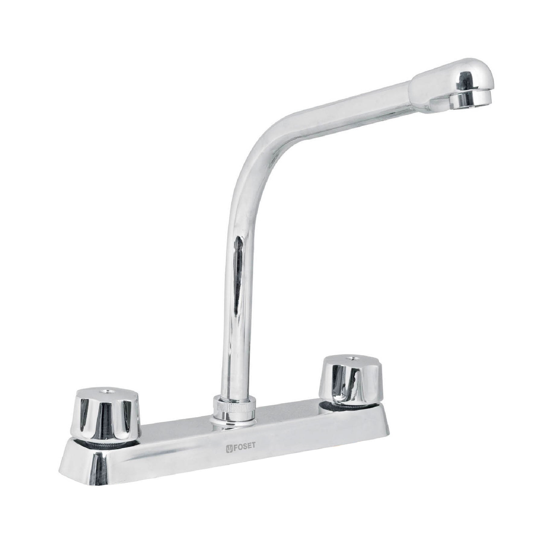 Mezcladora 8" fregadero cromo cuello cobracompresionBASIC