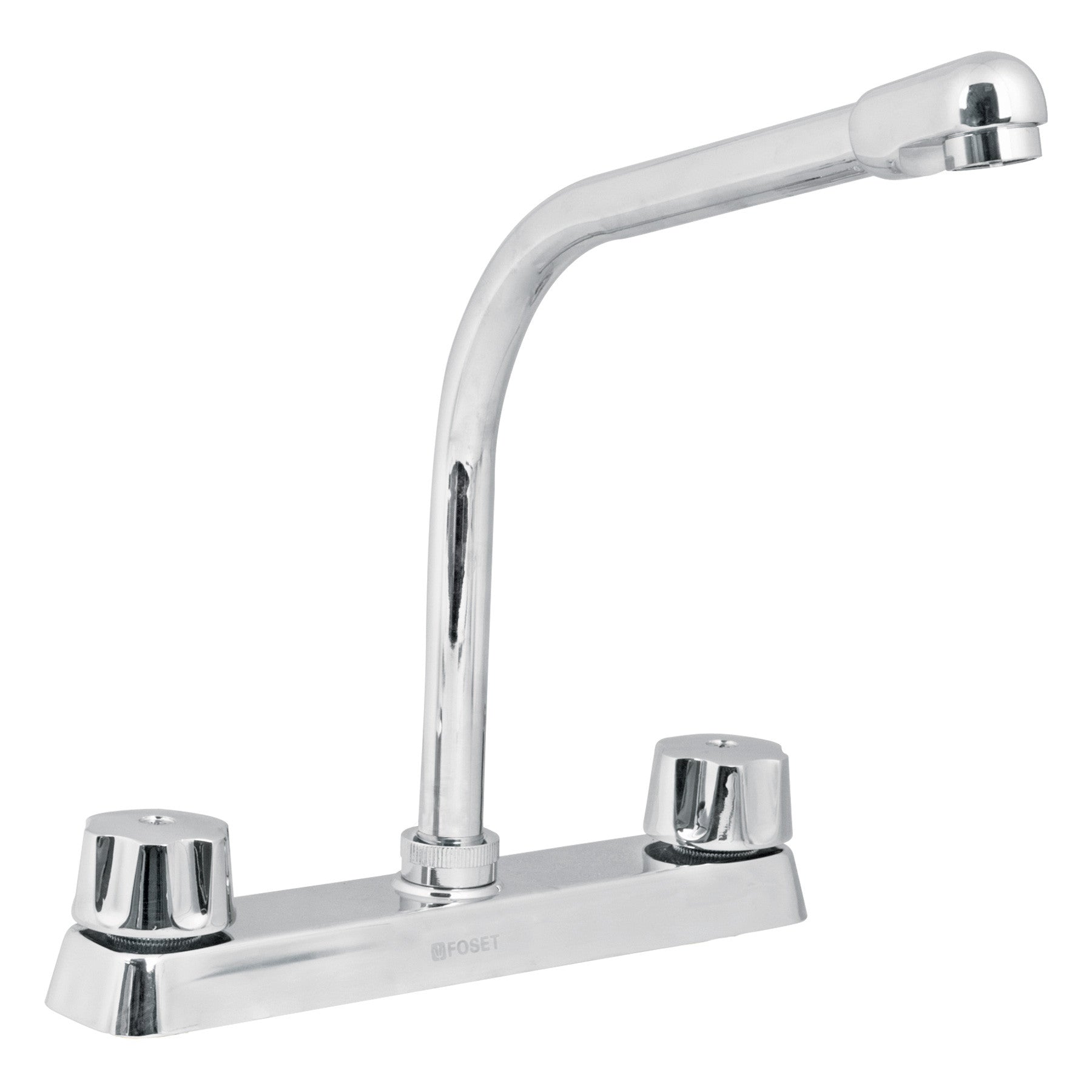 Mezcladora 8" fregadero cromo cuello cobrahexagonal BASIC