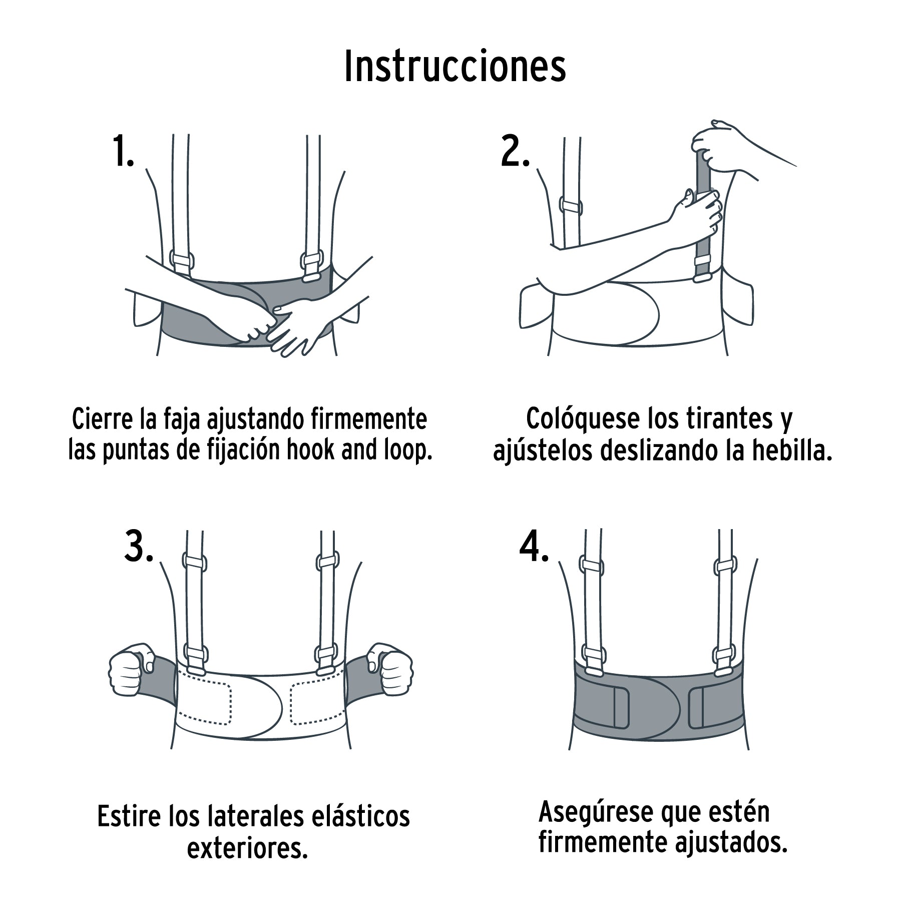 Faja lumbar naranja con cintas de alta visibilidadGTRUPER
