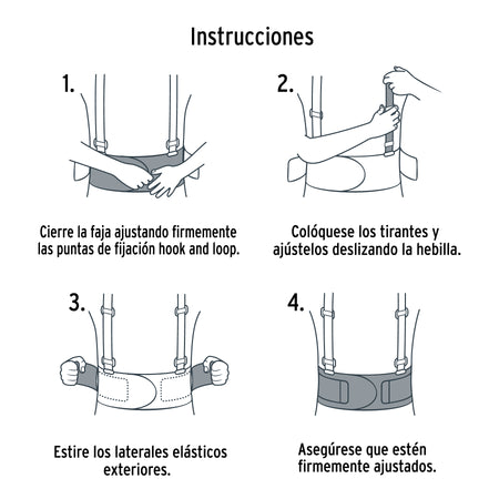 Faja lumbar naranja con cintas de alta visibilidadGTRUPER