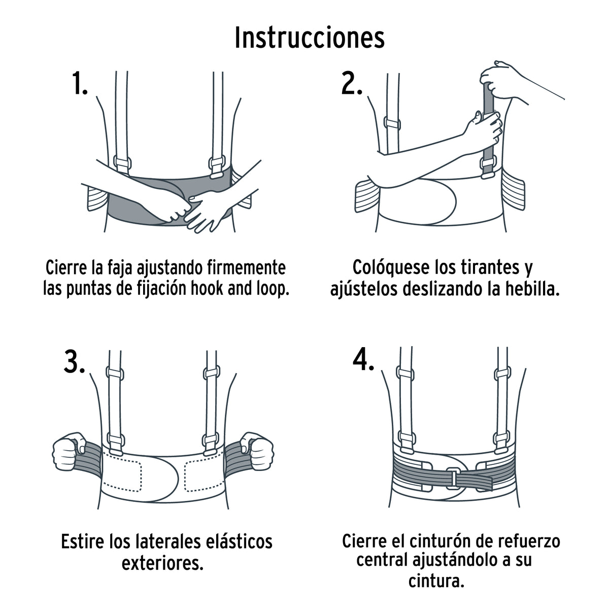 Faja lumbar naranja con cintas de alta visibilidadCHTRUPER
