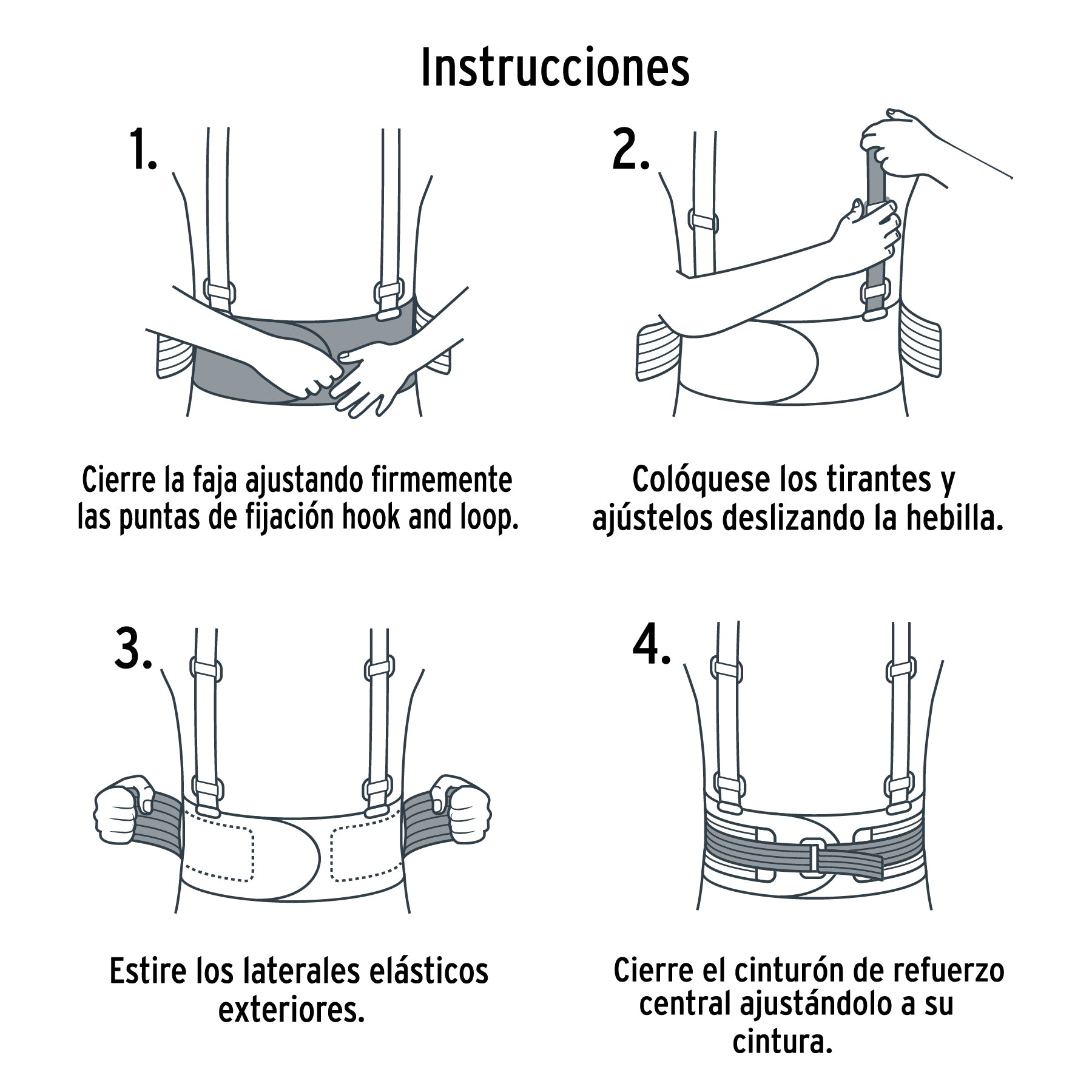 Faja lumbar naranja con cintas de alta visibilidadCHTRUPER