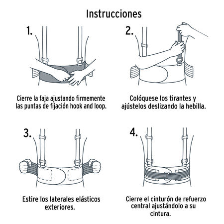 Faja lumbar naranja con cintas de alta visibilidadCHTRUPER