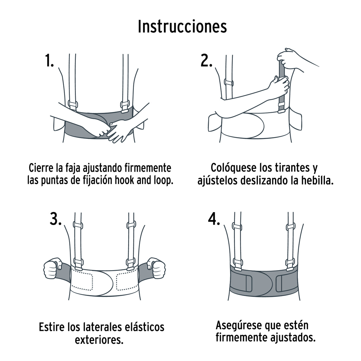 Faja lumbar naranja con cintas de alta visibilidadXGTRUPER