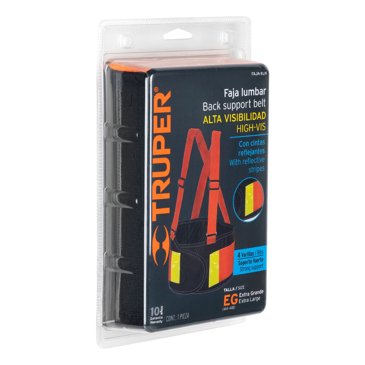 Faja lumbar naranja con cintas de alta visibilidadXGTRUPER