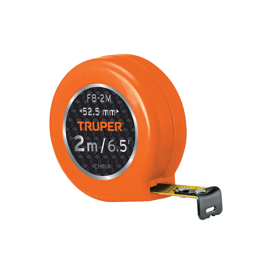 Flexómetro de bolsillo 2 m cinta 13 mm, TRUPER