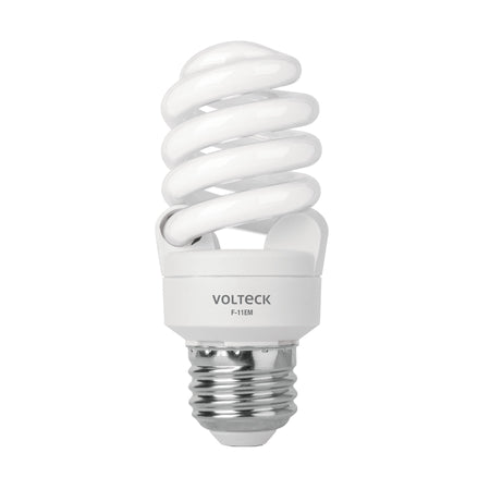 Lámpara espiral mini T2 11 W luz cálida en blíster, Volteck 2 11 W