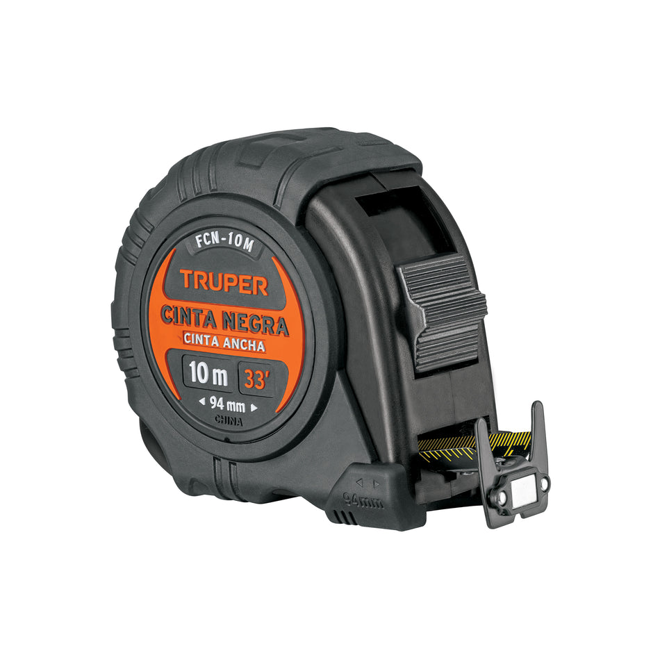 Flexometro contra impactos 10 m Cinta Negra 32 mm Truper