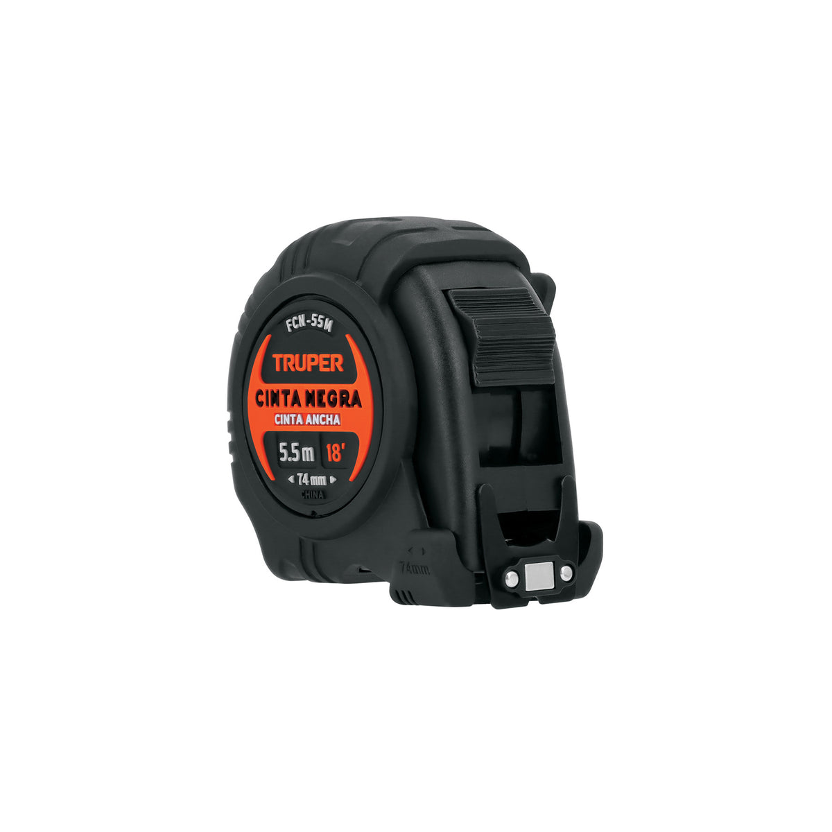 Flexometro contra impactos 5.5 m Cinta Negra 25 mm Truper