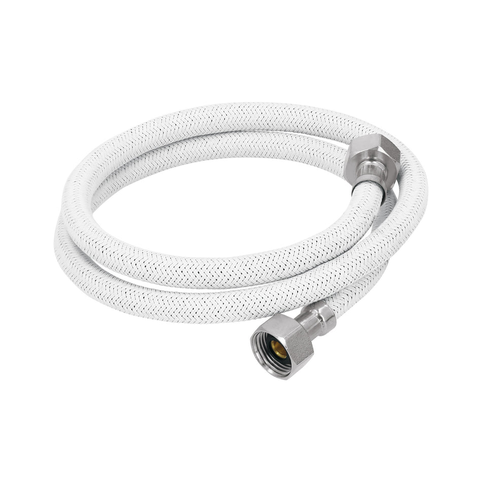 Manguera lavabo/fregadero vinilo blanco 1/2"x1/2" 100 cm