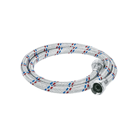 Manguera lavabo/fregadero aluminio 1/2"x1/2"100cm BASIC