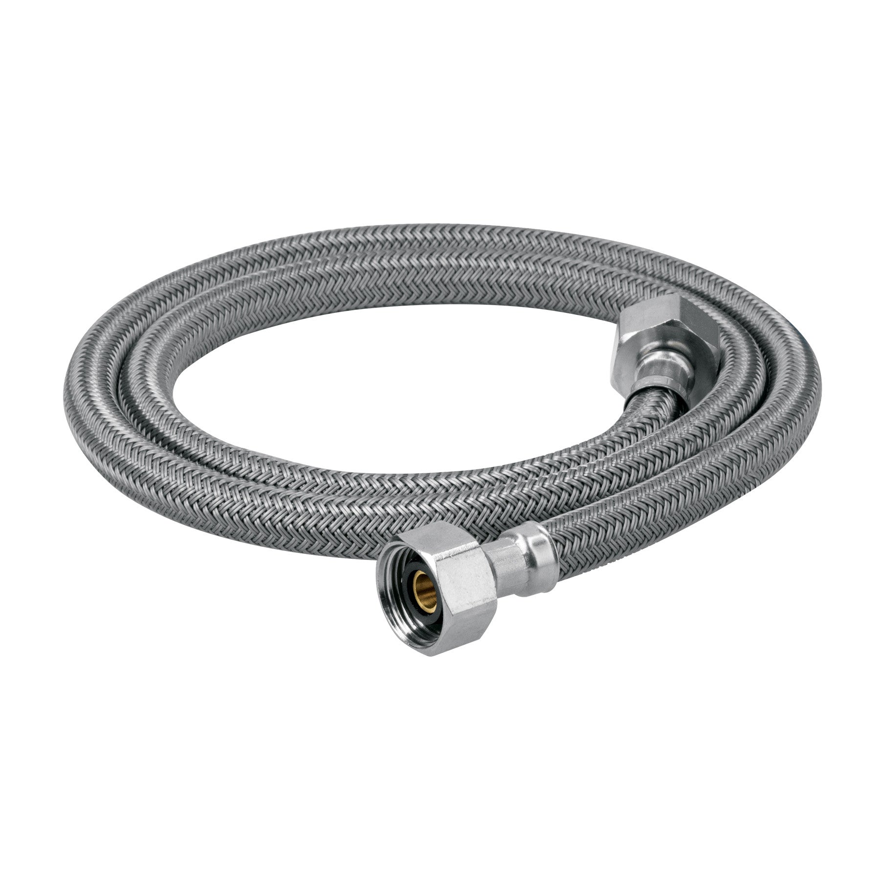 Manguera lavabo/fregadero aluminio 1/2" x 1/2" 100cm