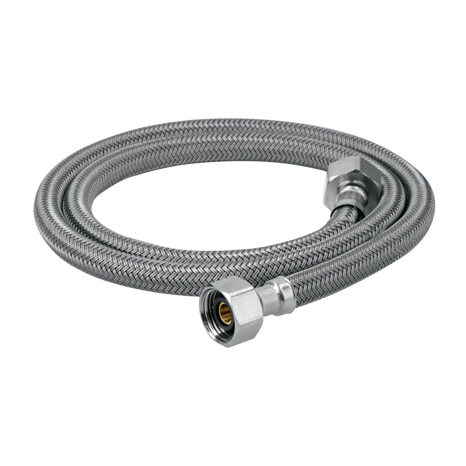 Manguera lavabo/fregadero aluminio 1/2" x 1/2" 100cm