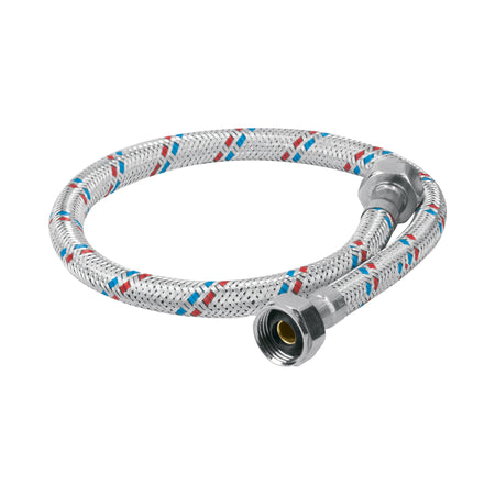 Manguera lavabo/fregadero aluminio 1/2"x1/2"55 cm BASIC