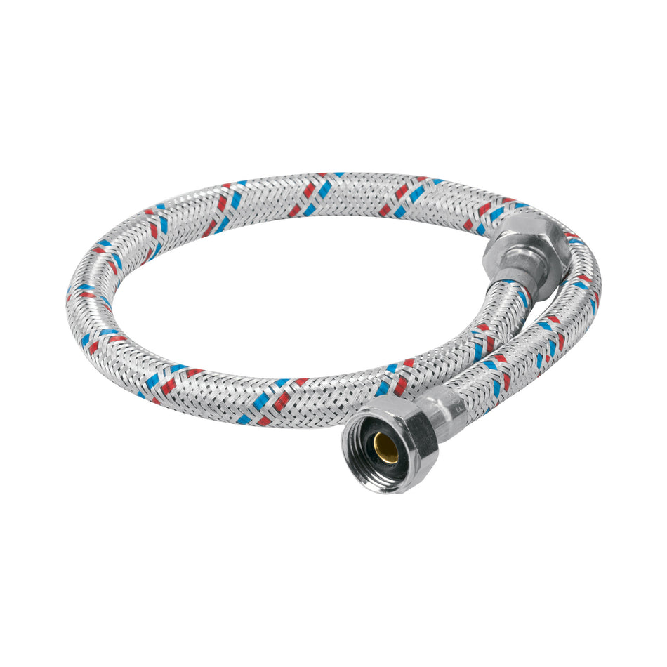 Manguera lavabo/fregadero aluminio 1/2"x1/2"55 cm BASIC