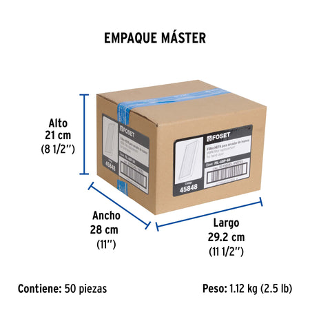 Filtro HEPA para secador de manos, FOSET