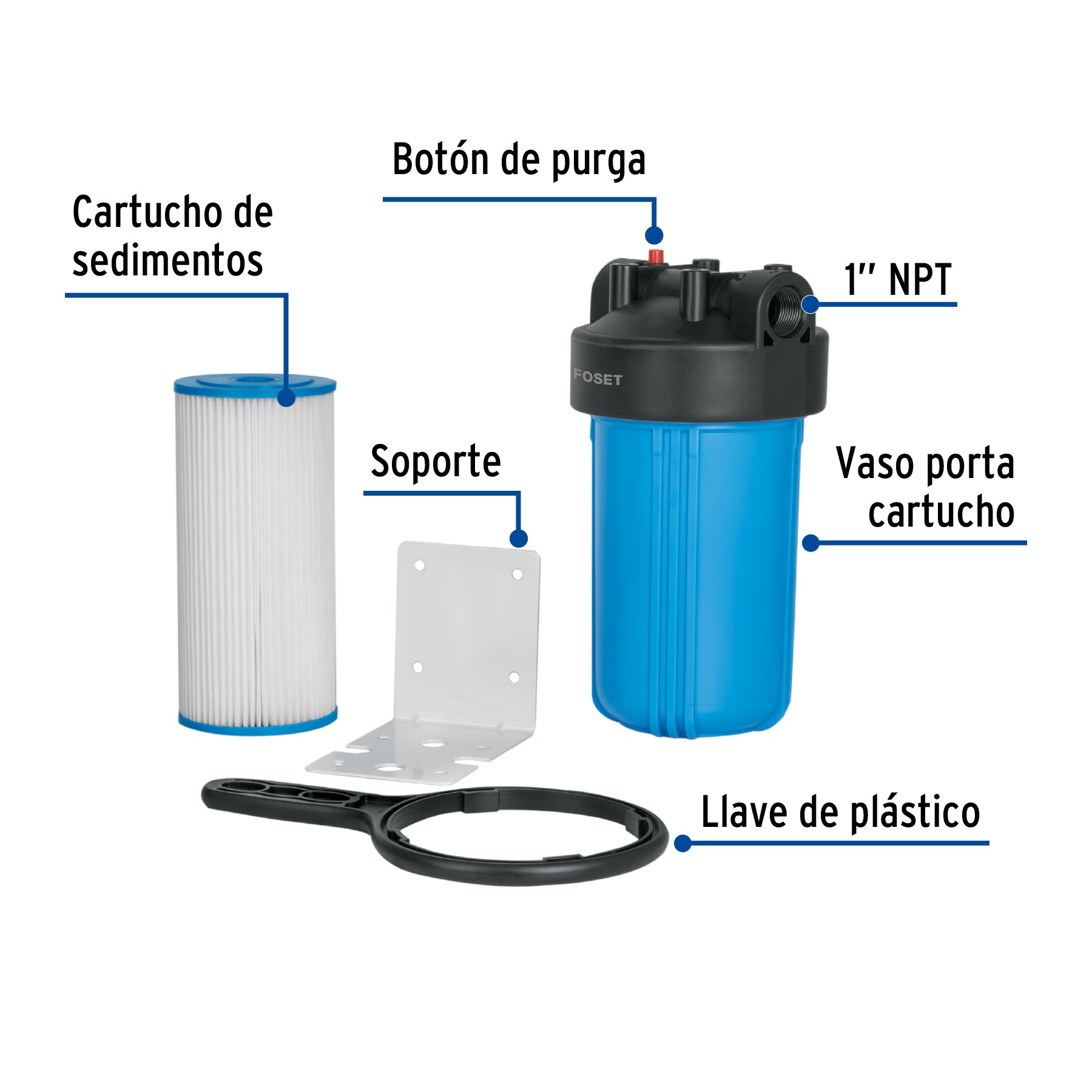 Filtro de sedimentos Jumbo para agua FOSET