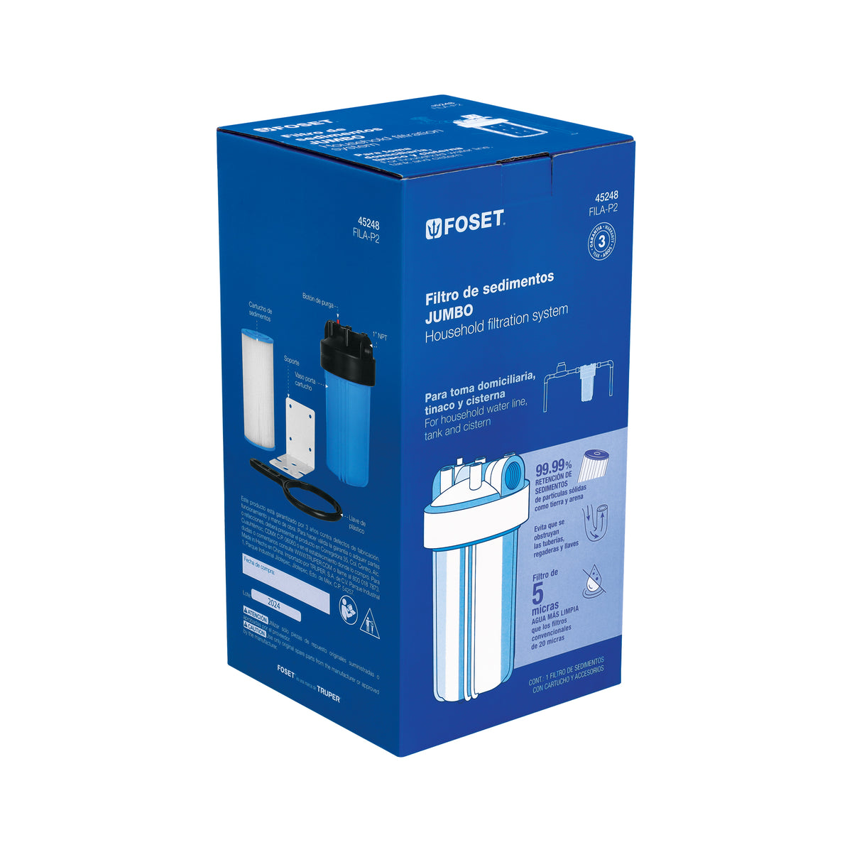 Filtro de sedimentos Jumbo para agua FOSET