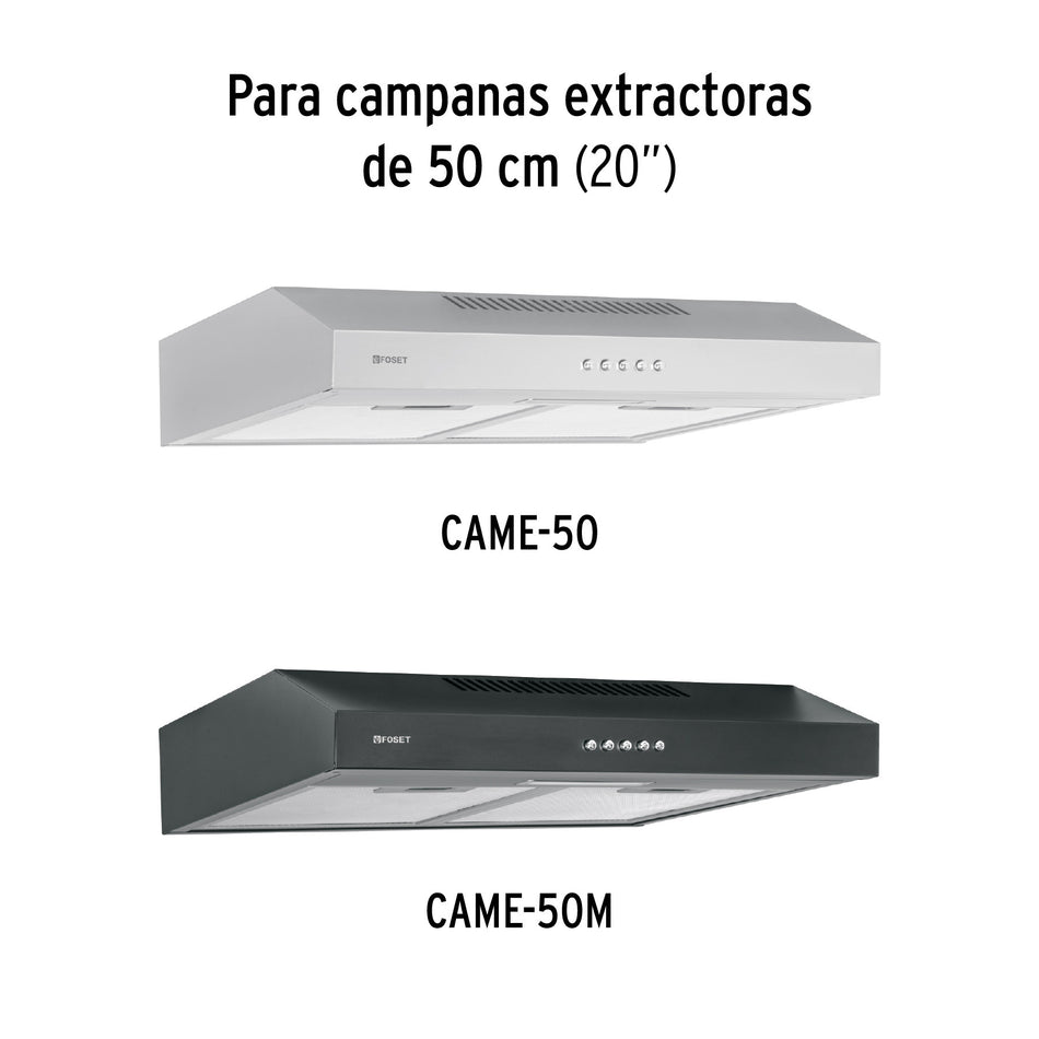 Juego de 2 filtros de aluminio para campana CAME-50
