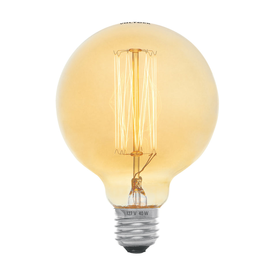 Lampara incandescente vintage 40 W tipo globo Volteck