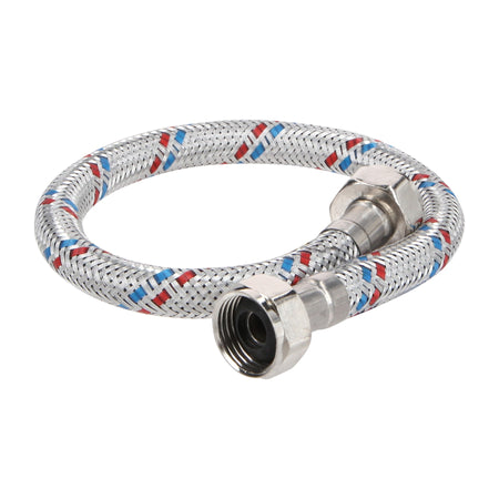 Manguera lavabo/fregadero aluminio 1/2"x1/2"40 cm BASIC