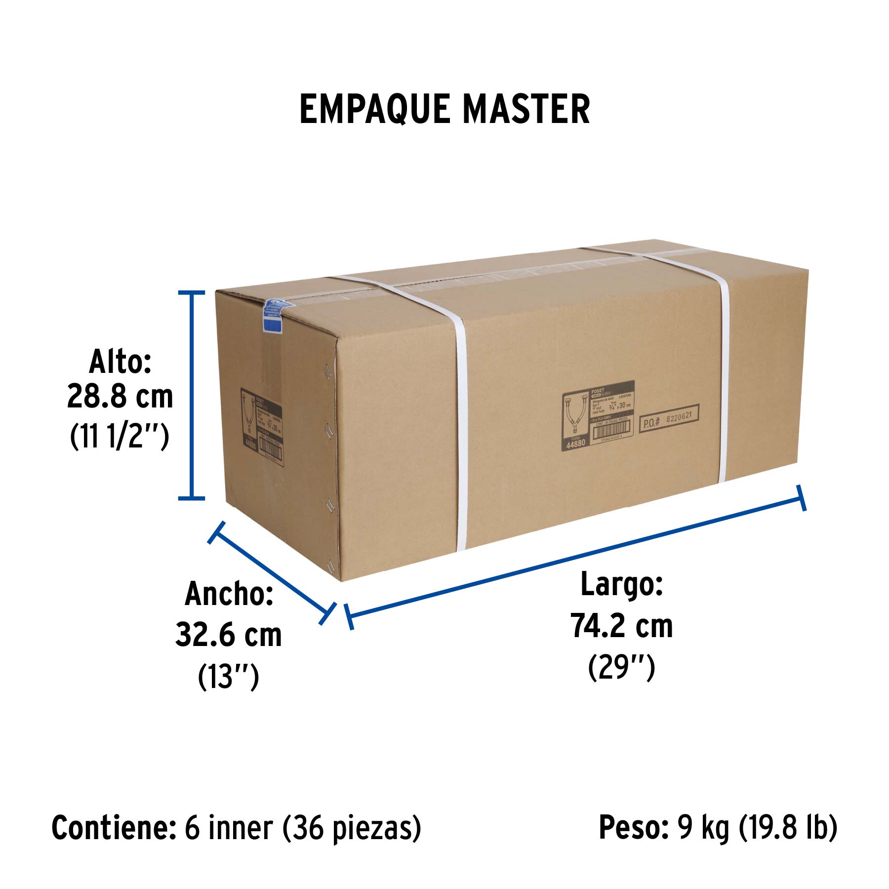 Manguera para lavadora vinilo tipo Y de 30cm FOSET