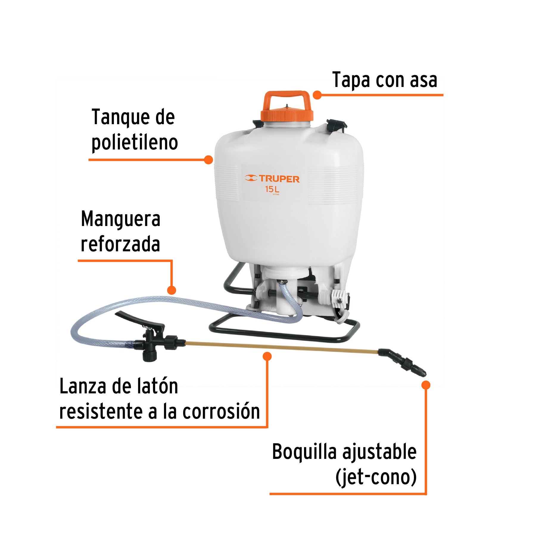 Eje corto para carretillas 1 llanta EXPERT TRUPER y PRETUL