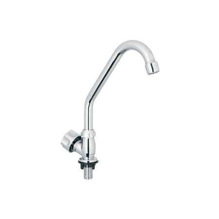 Llave individual fregaderoABScuello cortohexagonal BASIC