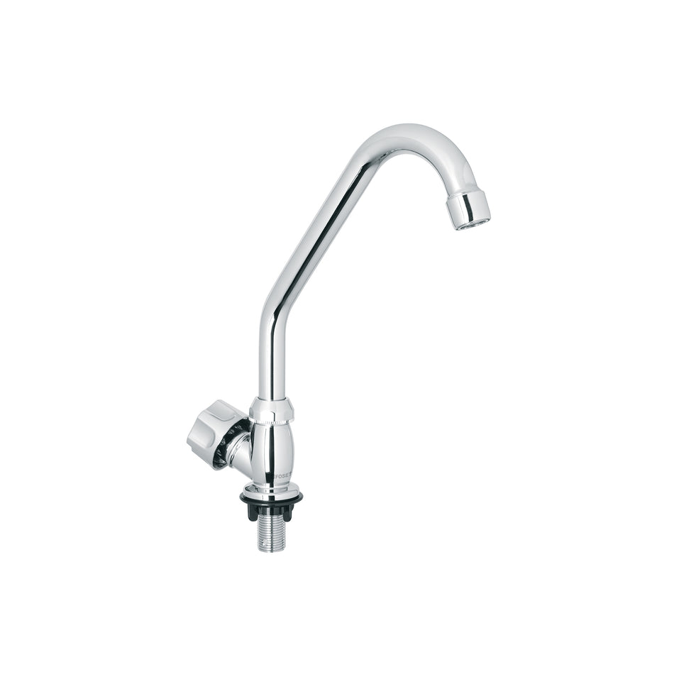 Llave individual fregaderoABScuello cortohexagonal BASIC