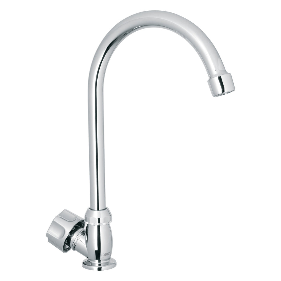 Llave individual fregaderoABScuello curvohexagonal BASIC