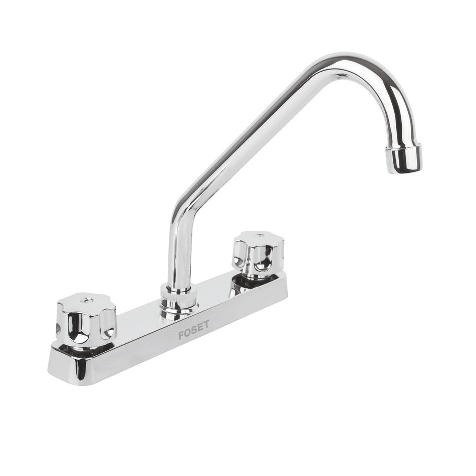 Mezcladora 8" fregadero ABS cuello largo hexagonal BASIC