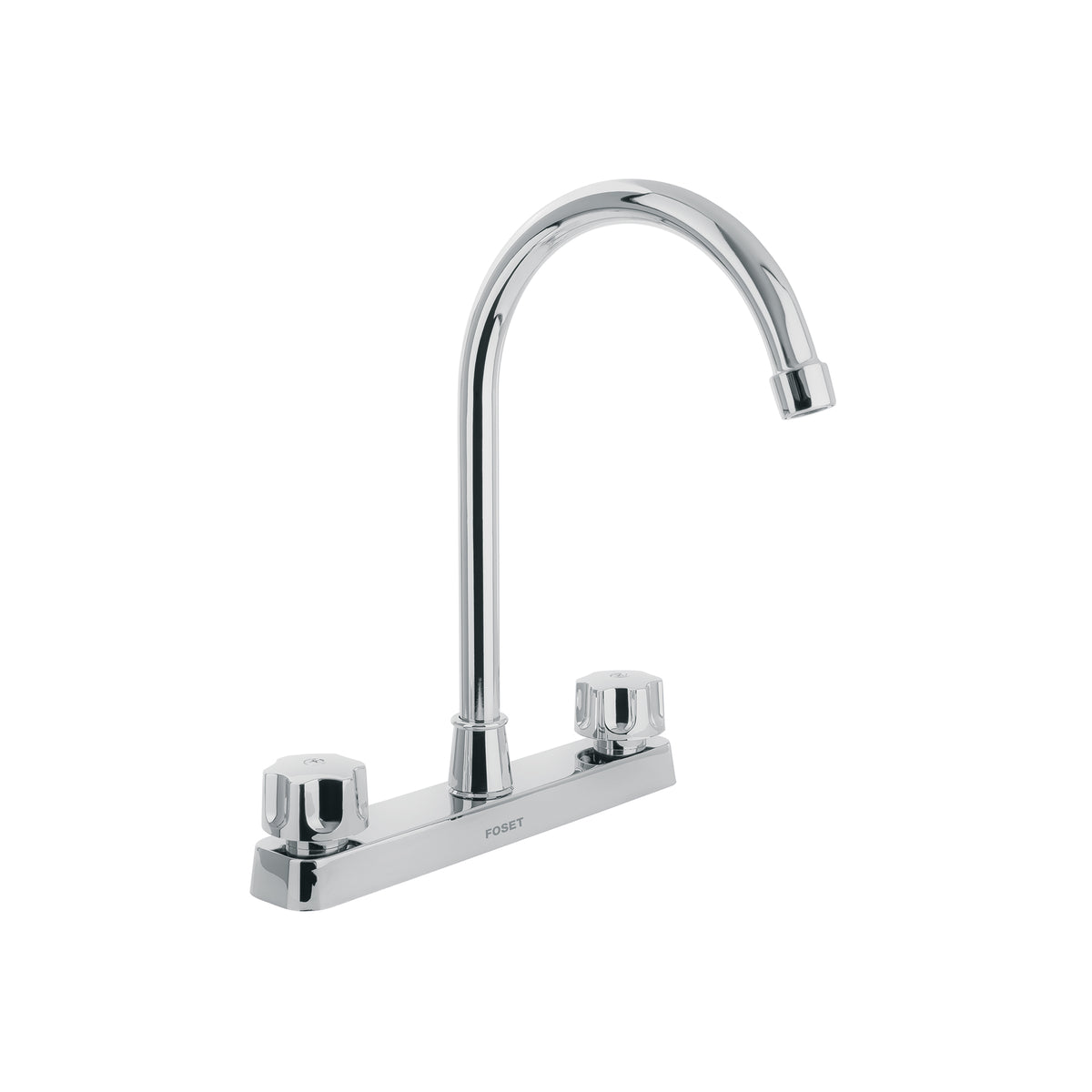 Mezcladora 8" fregadero ABS cuello curvo hexagonal BASIC