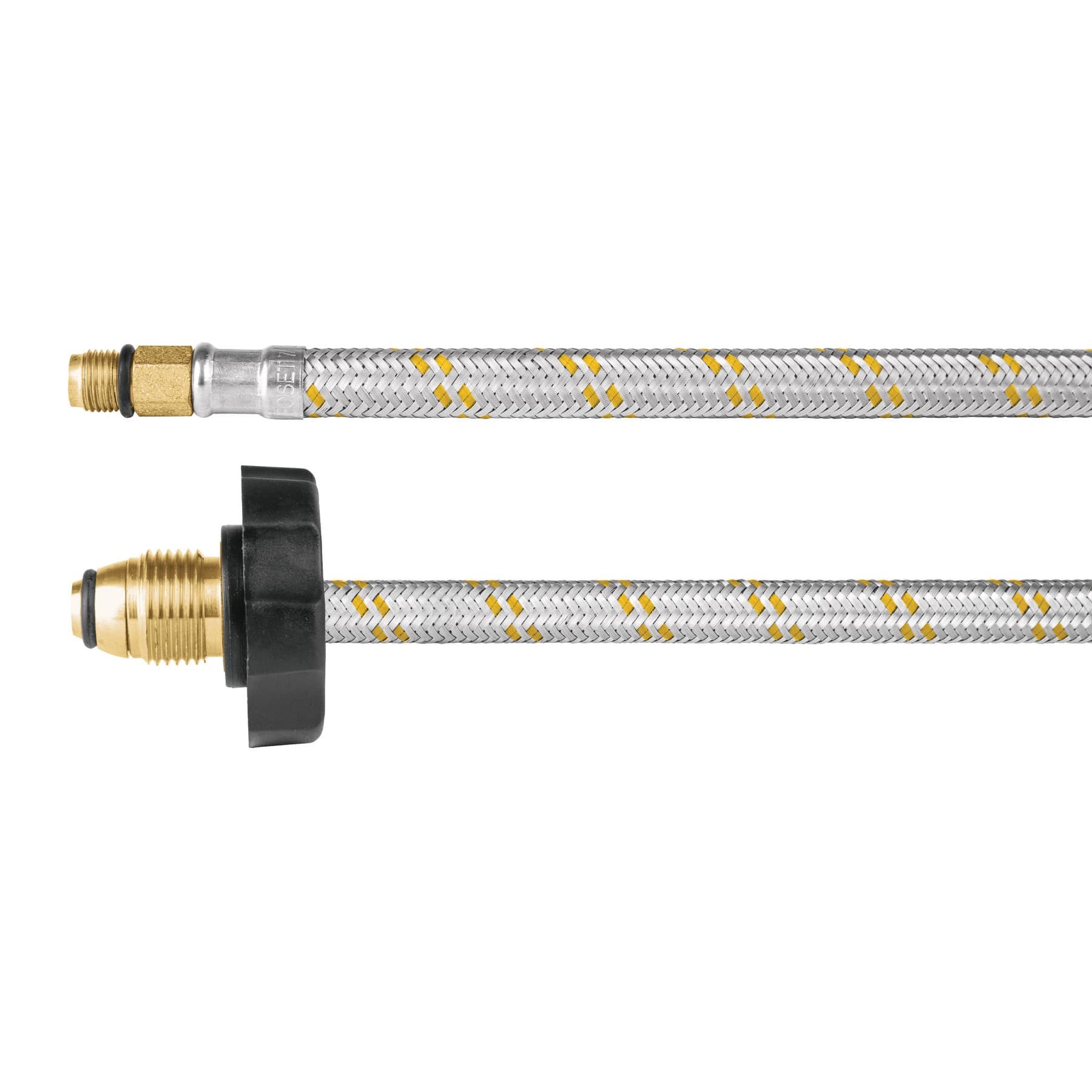 Manguera pigtail acero inox 7/16" x 7/8" 55 cm FOSET