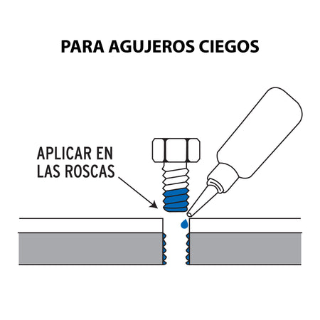 Fijador de roscas removible 10 ml azul TRUPER