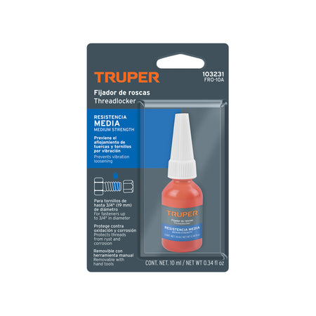 Fijador de roscas removible 10 ml azul TRUPER
