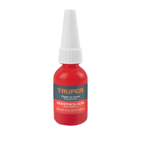 Fijador de roscas permanente 10 ml rojo TRUPER