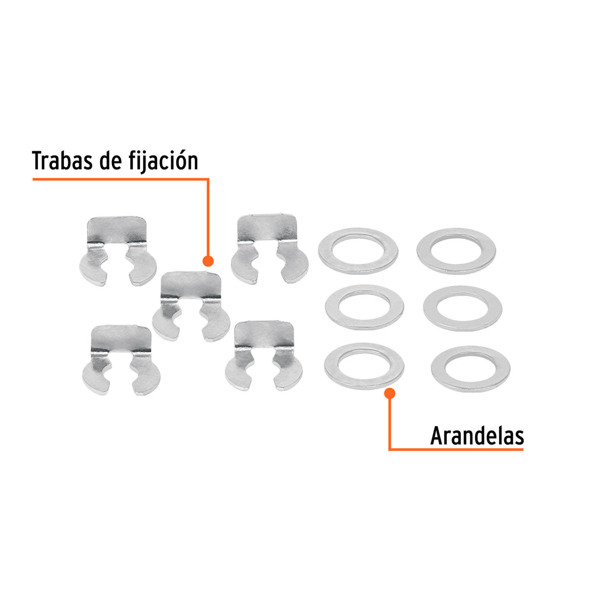 Repuesto arandelas y traba de fijación para FUM-12, 16 y 20