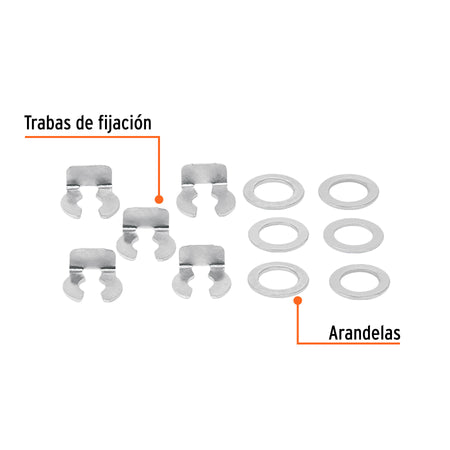 Repuesto arandelas y traba de fijación para FUM-12, 16 y 20
