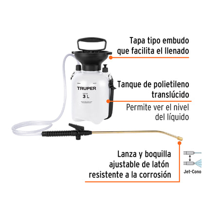 Fumigador jardinero 3 L (0.8 gal) Truper