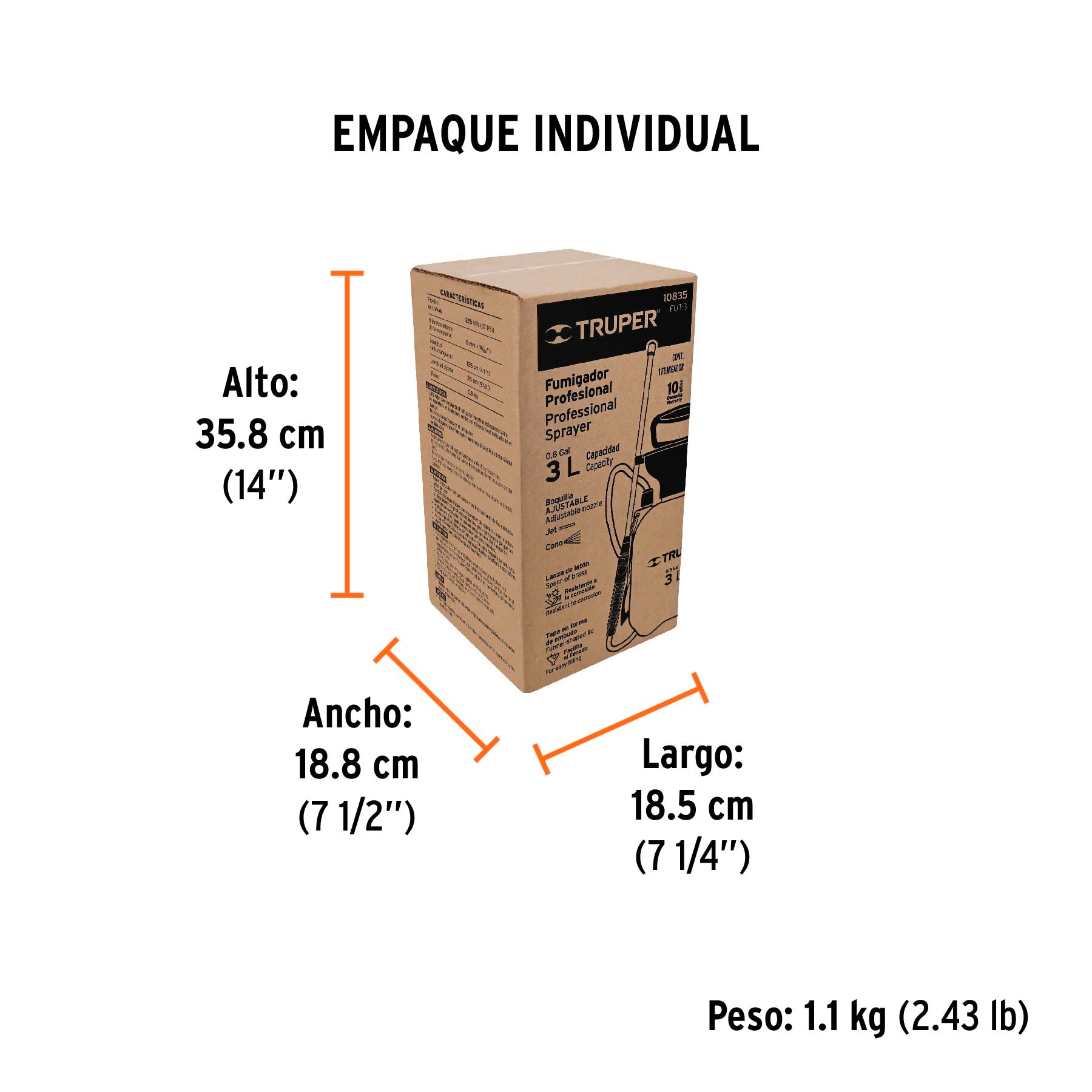 Fumigador jardinero 3 L (0.8 gal) Truper