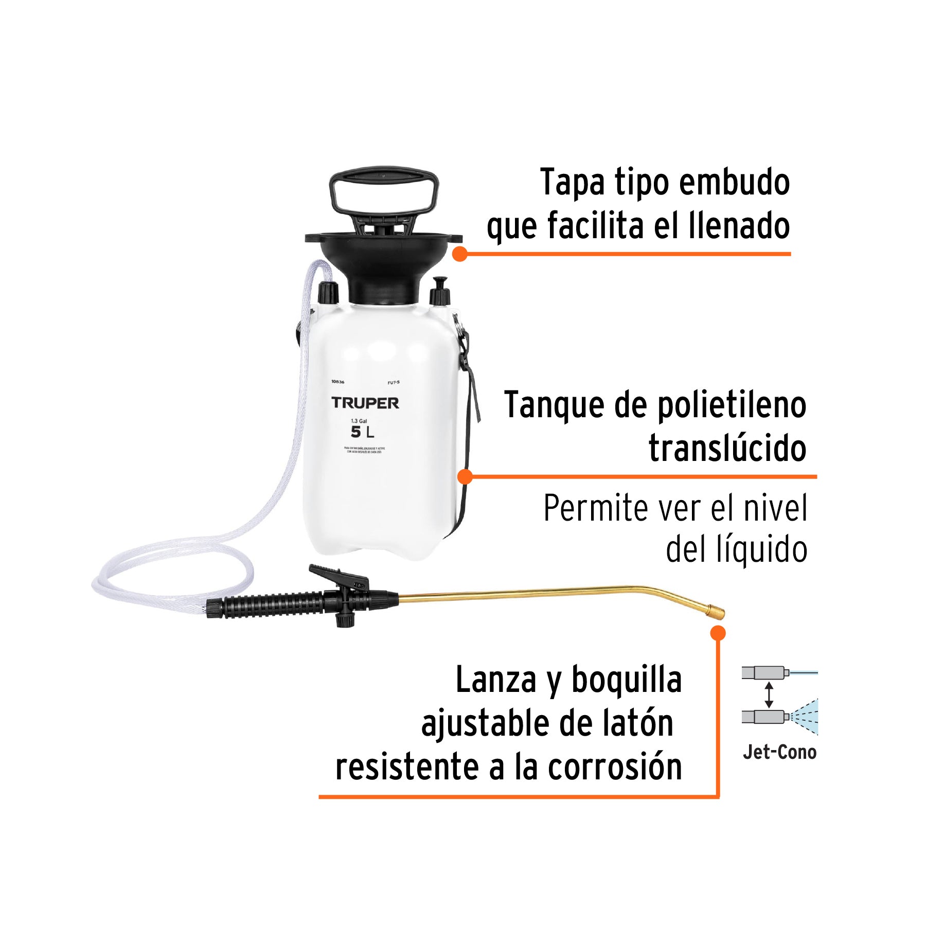 Fumigador jardinero 5 L (1.3 gal) Truper