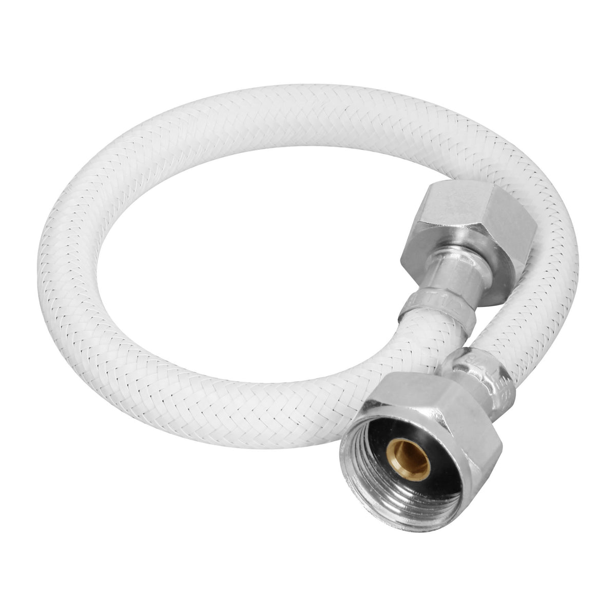 Manguera p/WC, vinilo blanco, 1/2' x 7/8', 35 cm 1/2', 7/8', 35 cm, blanco