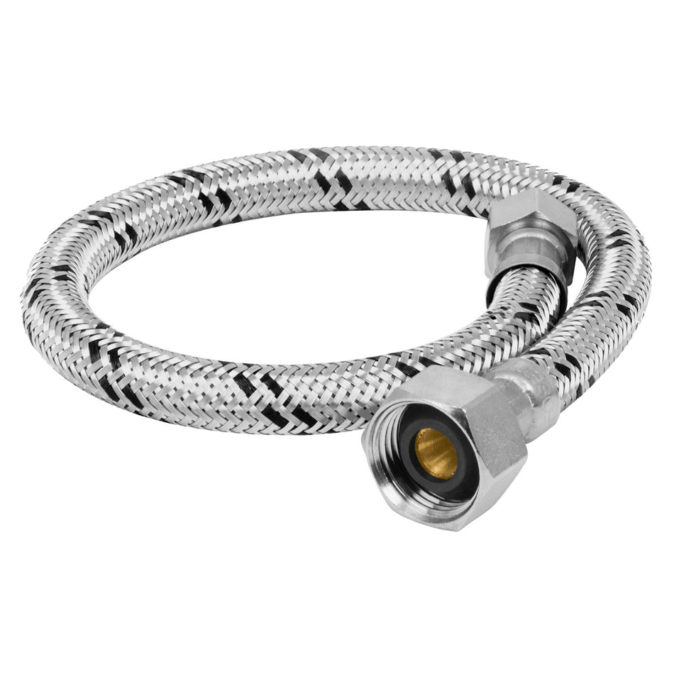 Manguera p/WC, acero inox, 3/8'x7/8', 40cm, latón/latón