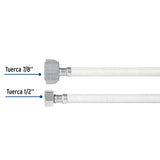 Manguera p/WC vinilo blanco 1/2x7/8" 35cm plastico/laton