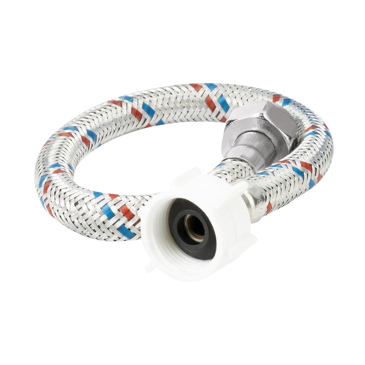 Manguera p/WC aluminiox7/8" plast/metal BASIC 35 cm