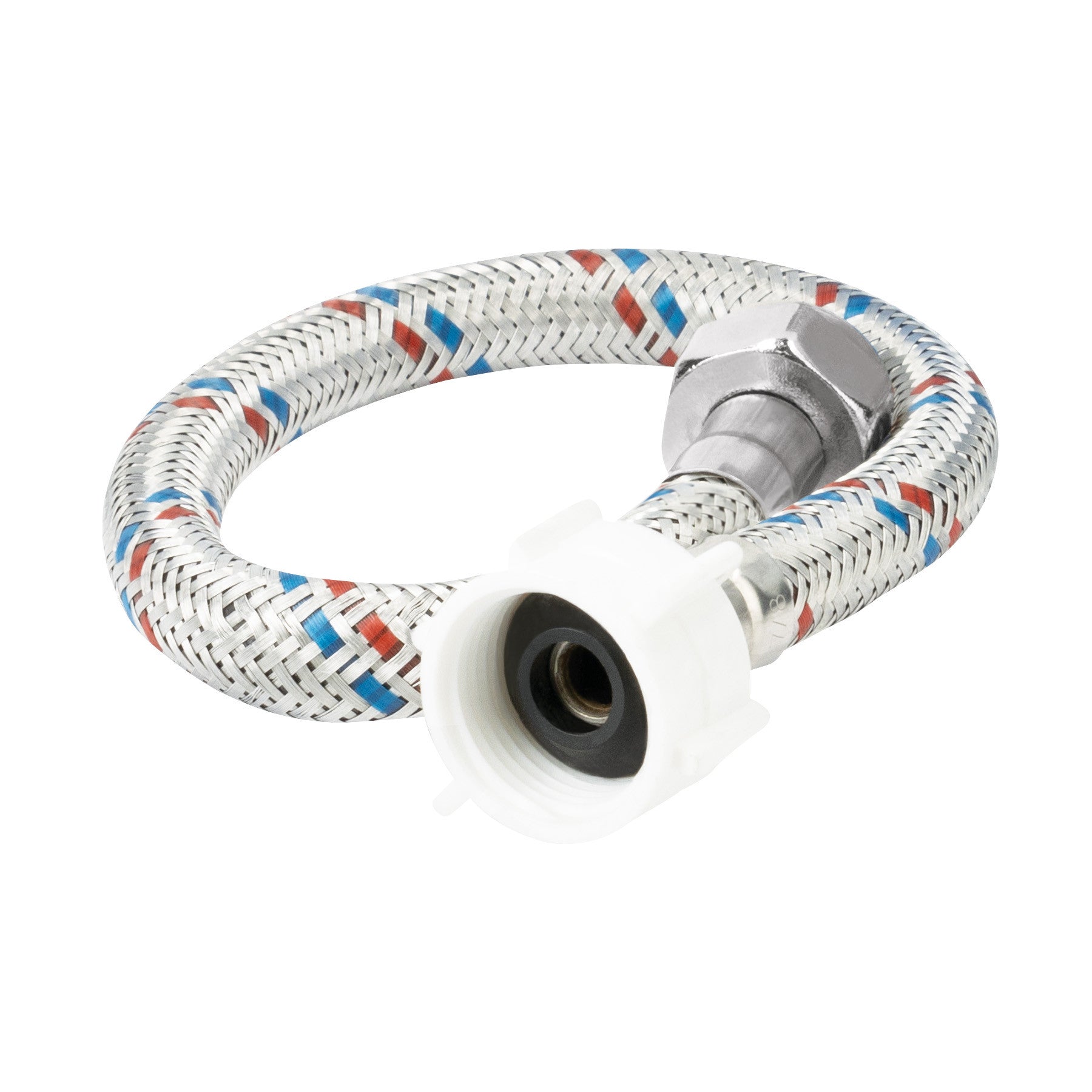 Manguera p/WC aluminiox7/8" plast/metal BASIC 35 cm