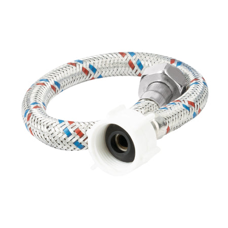 Manguera p/WC aluminiox7/8" plast/metal BASIC 35 cm